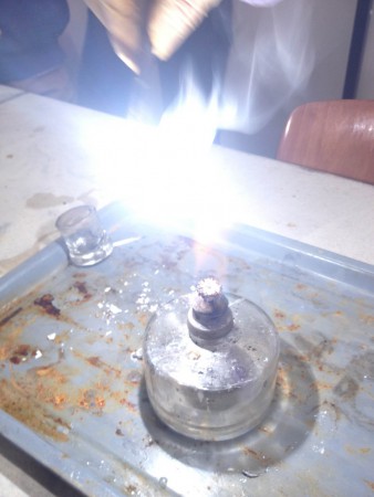 Magnézium (forgács) égése